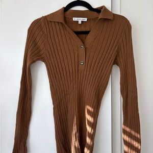 The Cashmere Project Ribbed Cardigan Tee